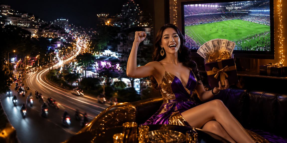 Ánh đèn neon casino tại Đà Lạt gợi cảm giác giải trí sôi động và hiện đại