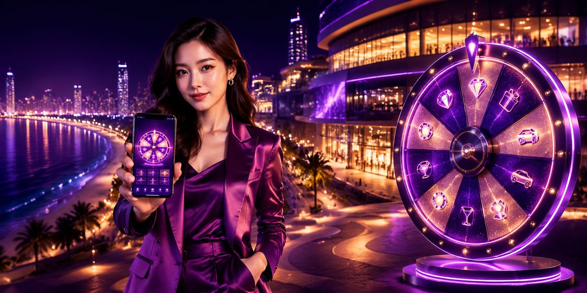 Ánh đèn neon roulette tại Nha Trang biểu trưng cho nền tảng giải trí trực tuyến bảo mật